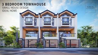 D01  Small House Design  5m x 13m Lot 3Bedroom Townhouse [upl. by Llenyt]