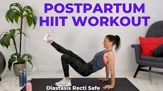 15 Minute Postpartum Workout diastasis recti safe [upl. by Phio]