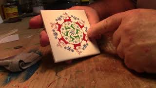 how I paint ceramic tiles [upl. by Essined]