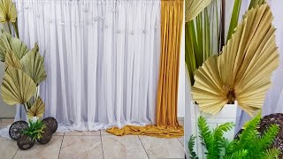 Como Fazer Decoração Com Folhas Secas de Palmeira Decoração Para Casamento e Eventos Com Folhagens [upl. by Jamie767]